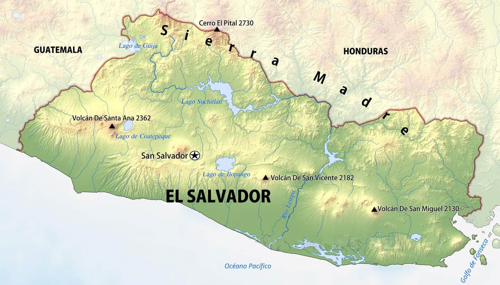 Mapa de El Salvador: Un Vistazo Detallado a su Cartografía - escuela de ...